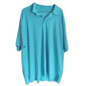 Grand Slam Golf Polo Blue Shirt Top Mens Size XXL 2X Light Blue 100% Polyester